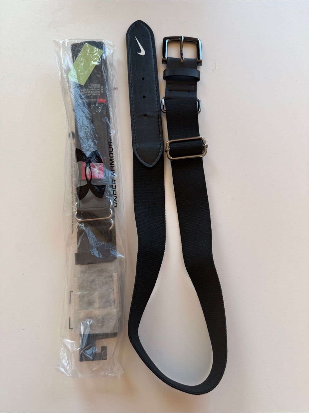 Youth Baseball Belts Nike and Under Armour
